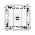 Розетка телефонная одинарная DKC Avanti RJ11, белое облако, DKC