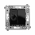 Светорегулятор DKC Avanti поворотный 60-800Вт , черный квадрат, DKC