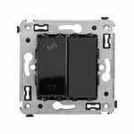Светорегулятор DKC Avanti кнопочный для LED 3-120Вт,  ламп накал и галог. 3-220Вт , черный квадрат, DKC