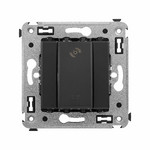 Светорегулятор DKC Avanti кнопочный для LED 3-120Вт,  ламп накал и галог. 3-220Вт , черный матовый, DKC